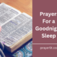 Prayers For a Goodnight Sleep