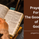 Prayers For The Goodness of God