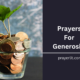 Prayers For Generosity