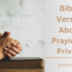 Bible Verses About Praying In Private