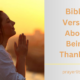 Bible Verses About Thankfulness