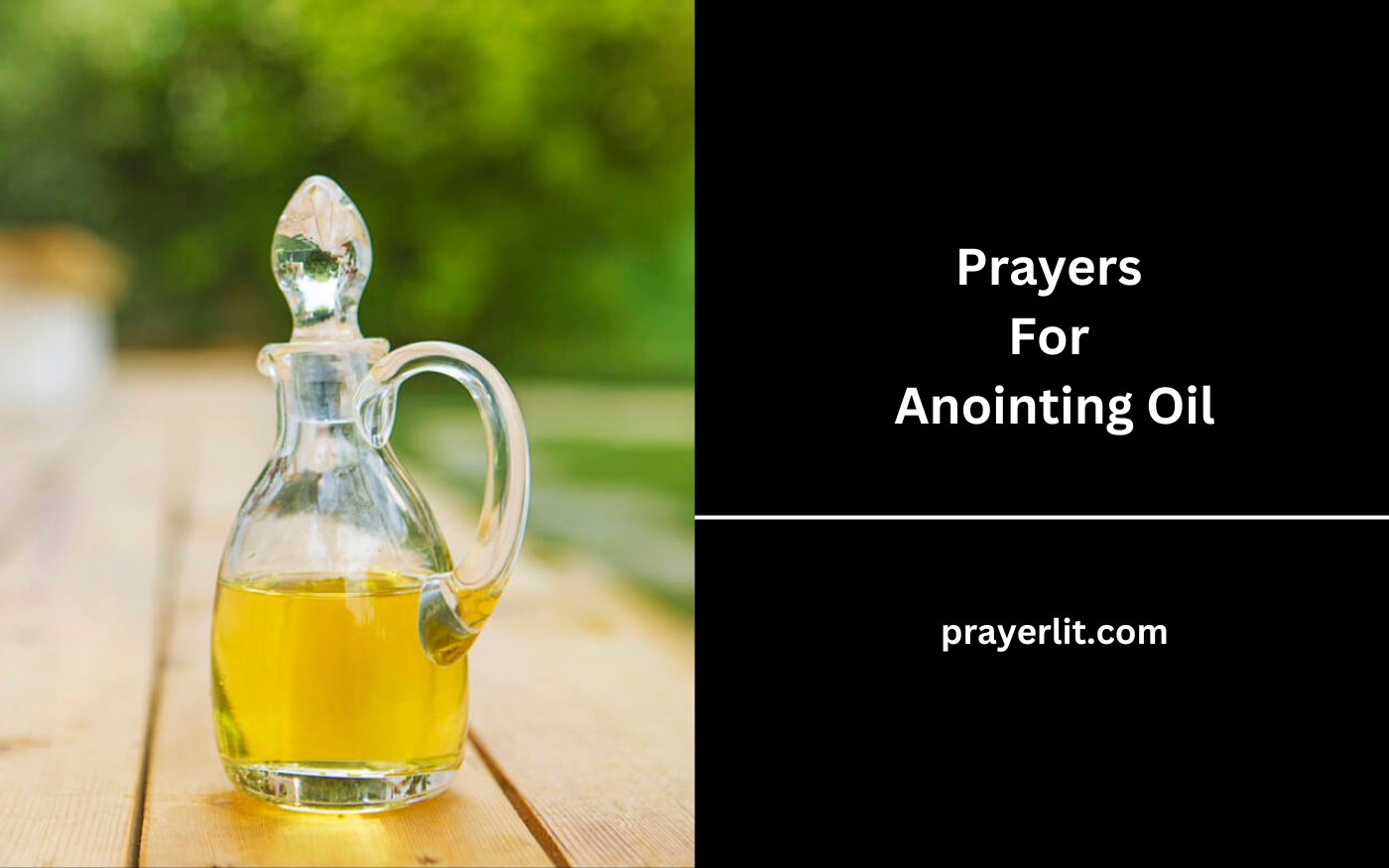 Prayers For Anointing Oil