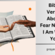 Bible Verses About Fear Not For I Am With You