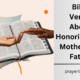 Bible Verses About Honoring Your Mother And Father