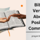 Bible Verses About Positive Comments