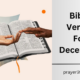 Bible Verses For December