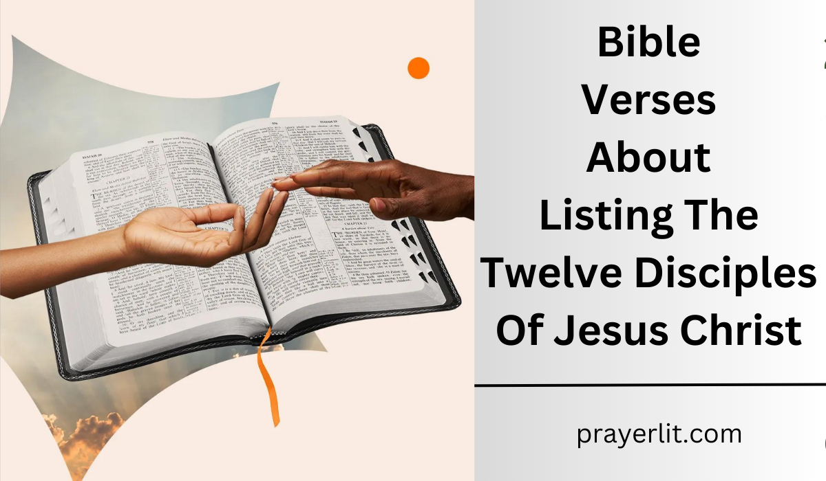 Bible Verses About Listing The Twelve Disciples Of Jesus Christ