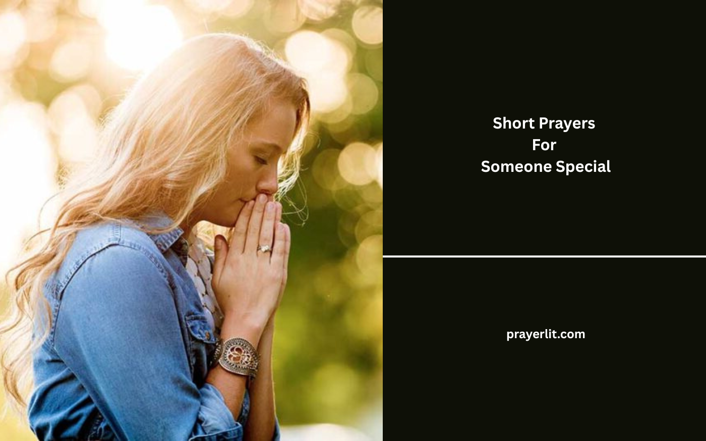 Short Prayers For Someone Special