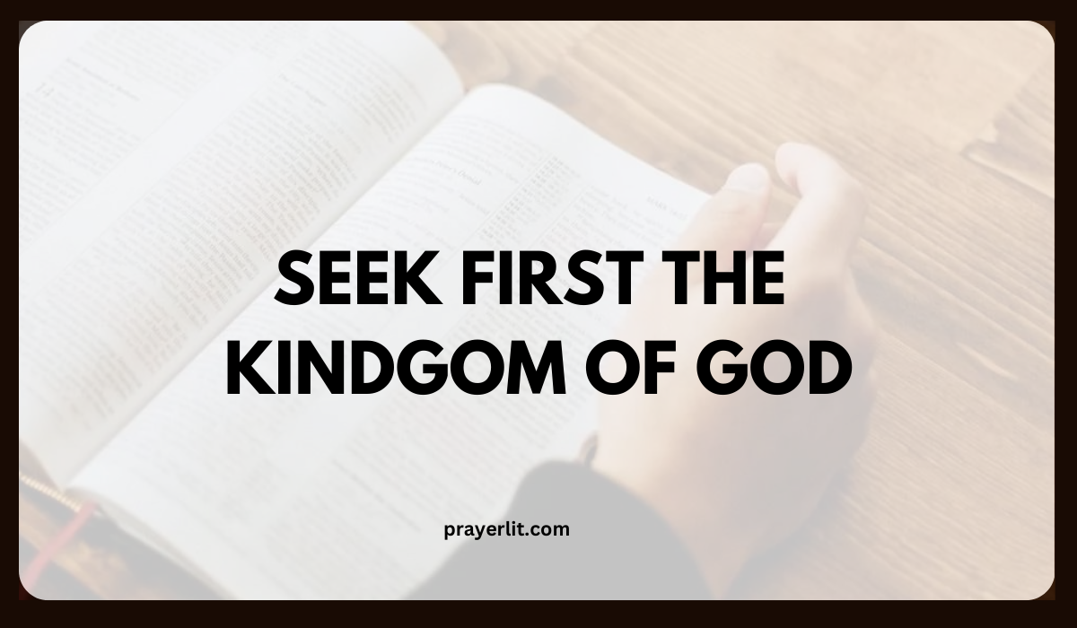 Meaning of Matthew 6:33