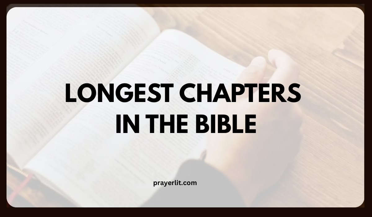 longest chapters in the Bible