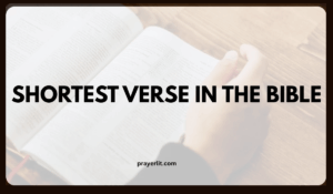 What is the Shortest Verse in the Bible (New & Old Testament) - PrayerLit