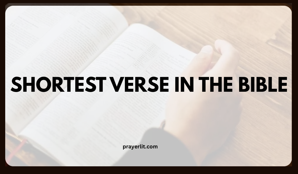 Shortest Verse in the Bible