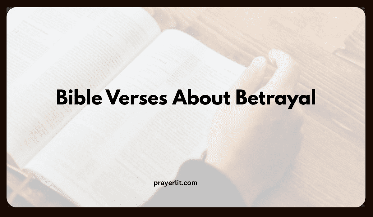Bible Verses About Betrayal