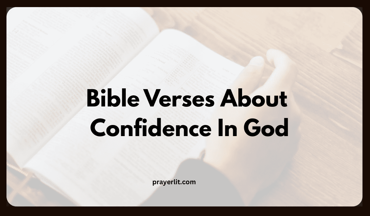 Bible Verses About Confidence in God