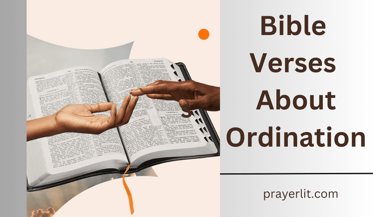  Bible Verses About Ordination