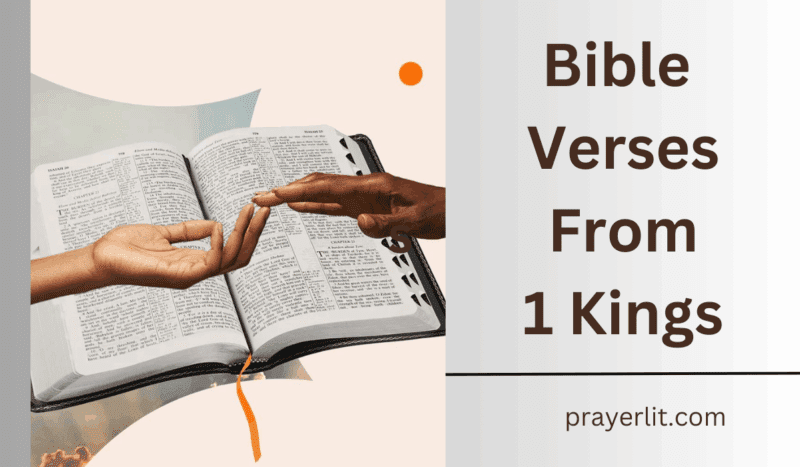 30 Most Powerful Bible Verses From 1 Kings (2026) - PrayerLit
