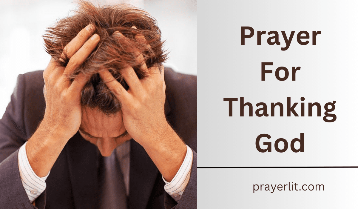 Prayer For Thanking God