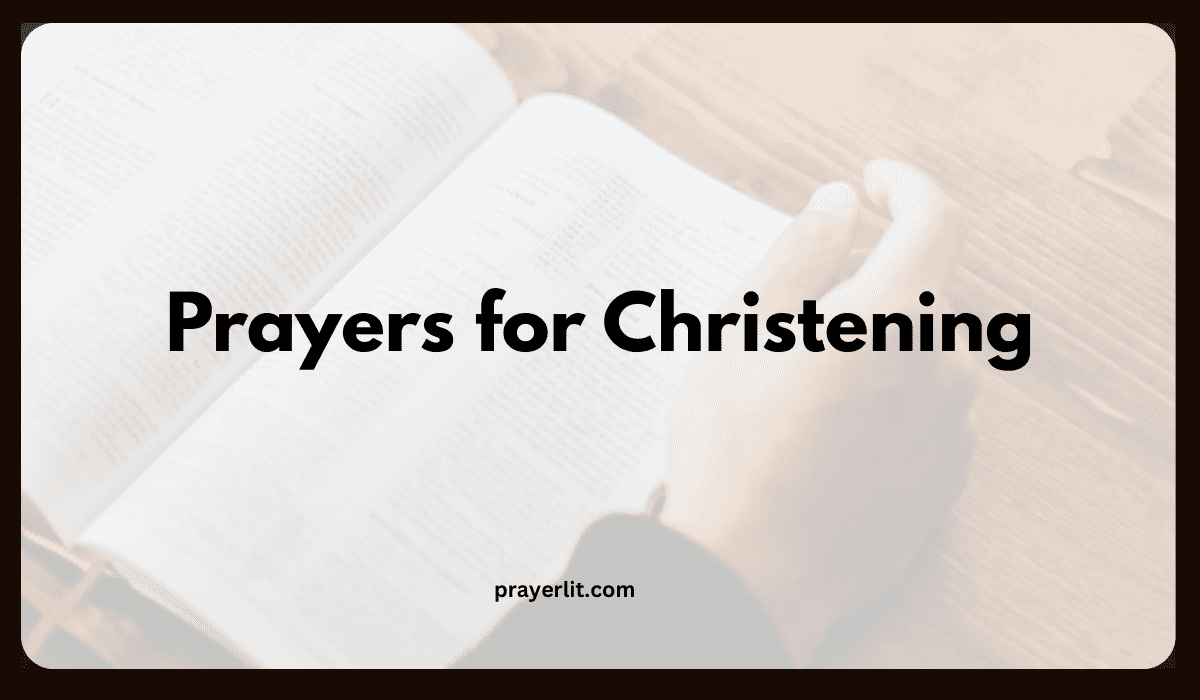 Prayers for Christening