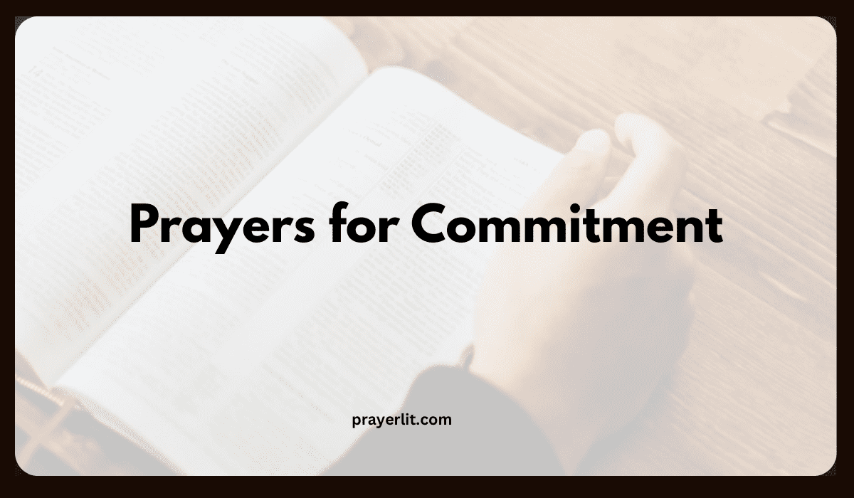 Prayers for Commitment