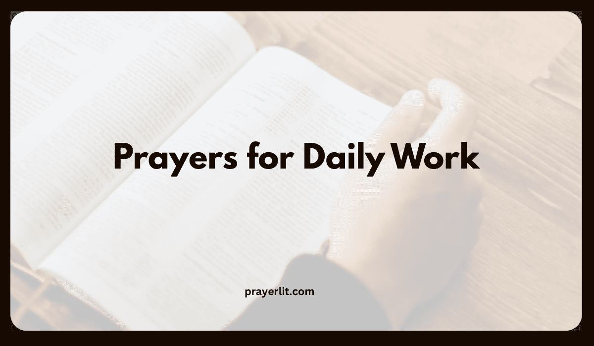 Prayers for Daily Work 