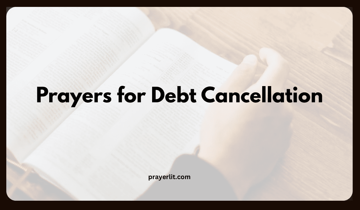 Prayers for Debt Cancellation