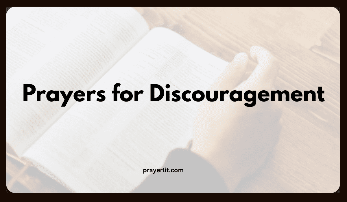 Prayers for Discouragement