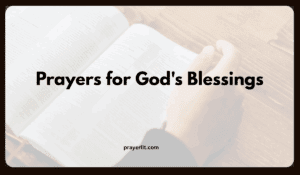 Prayers for God's Blessings