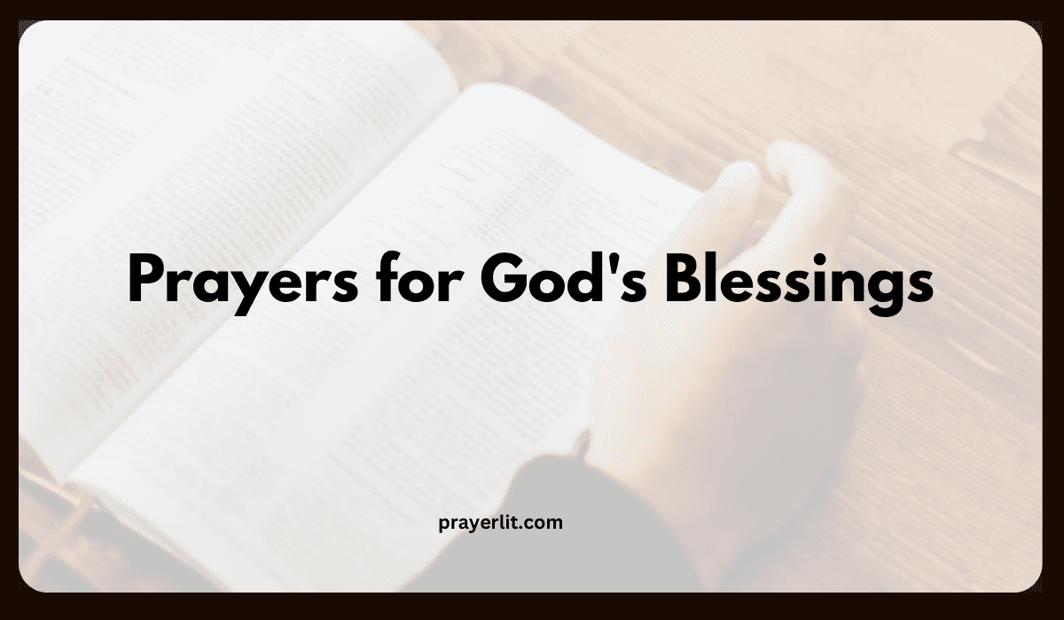 Prayers for God's Blessings
