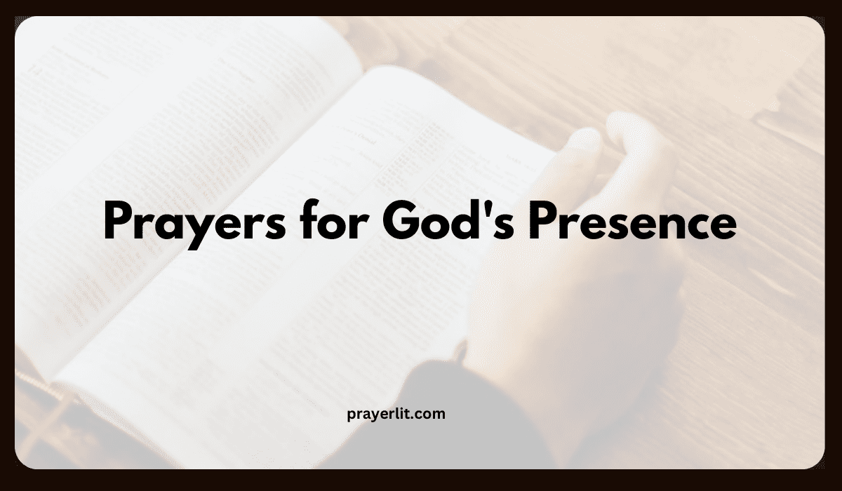 Prayers for God's Presence