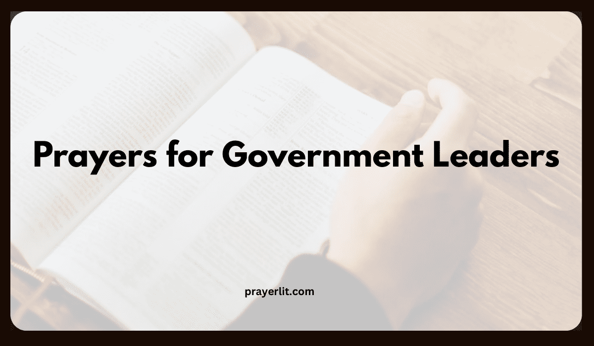 Prayers for Government Leaders