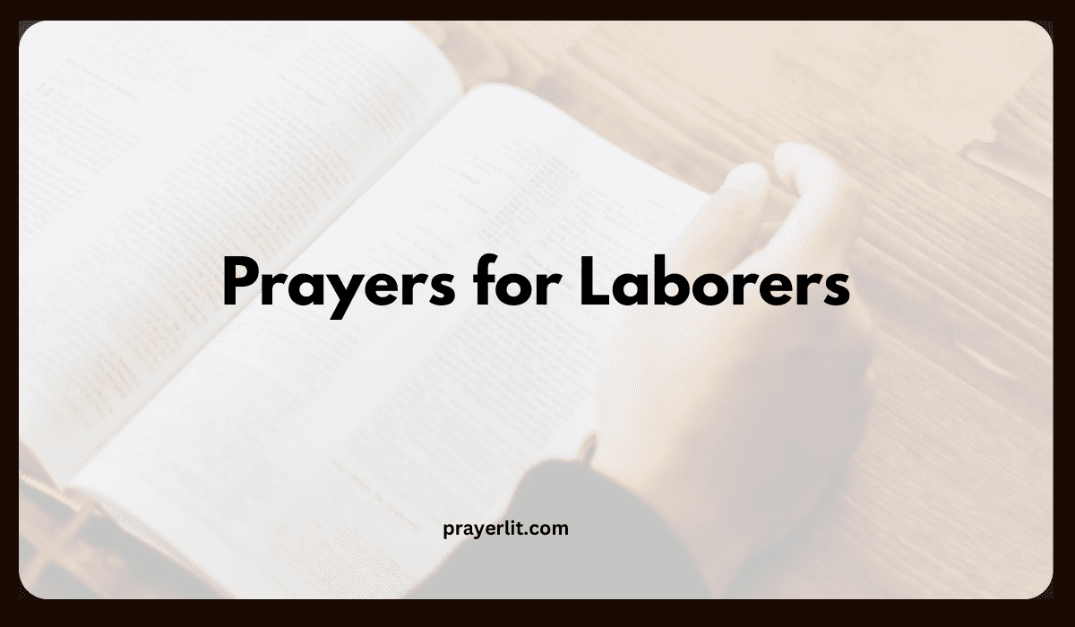 Prayers for Laborers