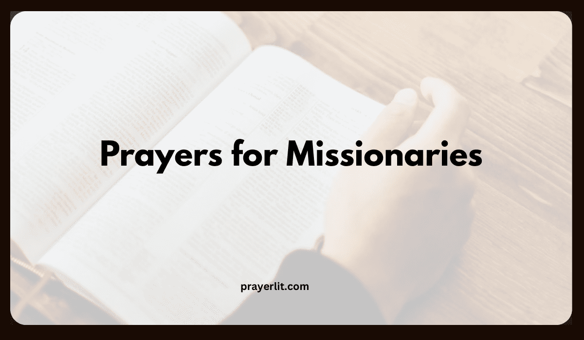 Prayers for Missionaries