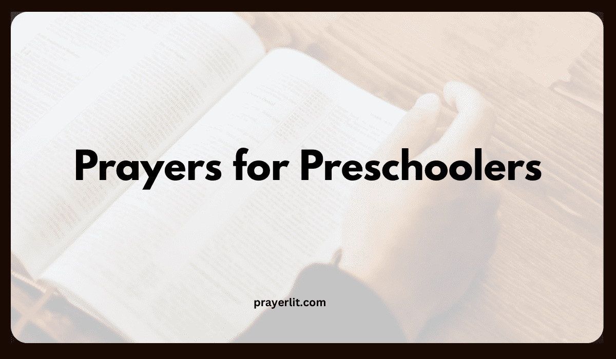 Prayers for Preschoolers