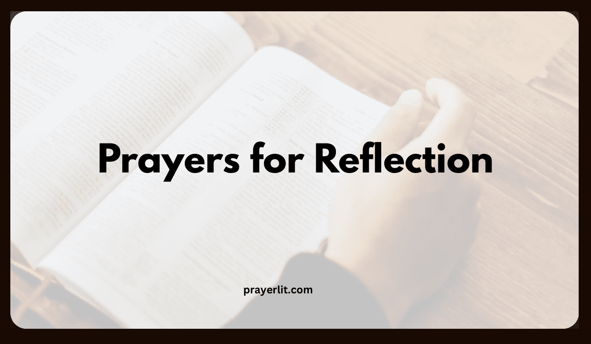 Prayers for Reflection