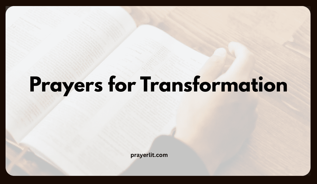 Prayers for Transformation