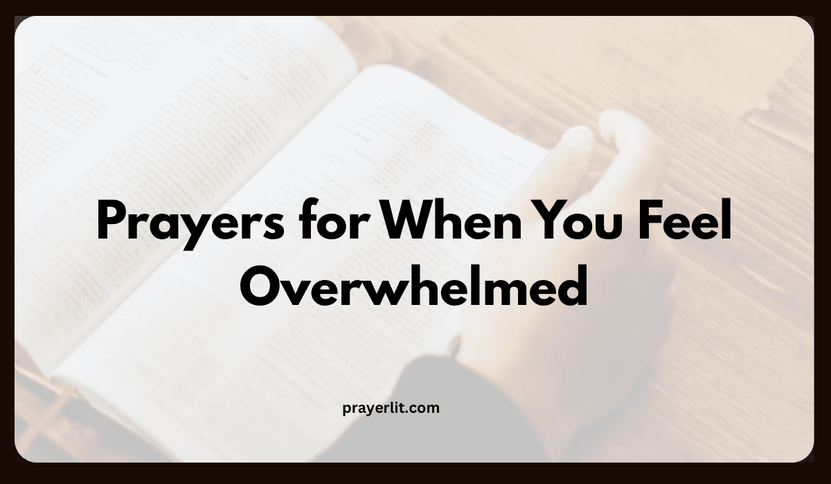 Prayers for When You Feel Overwhelmed