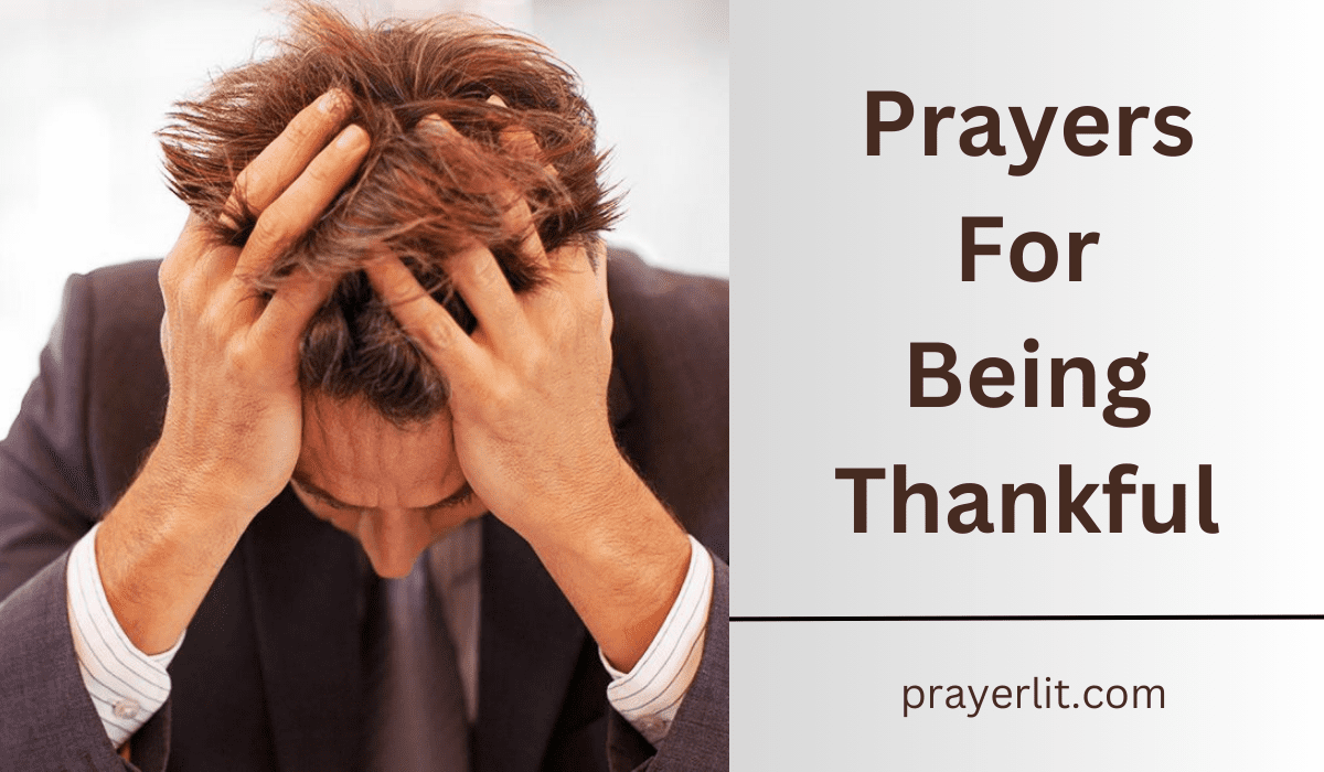 Prayers For Being Thankful