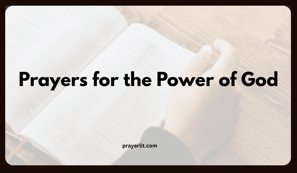 Prayers for the Power of God