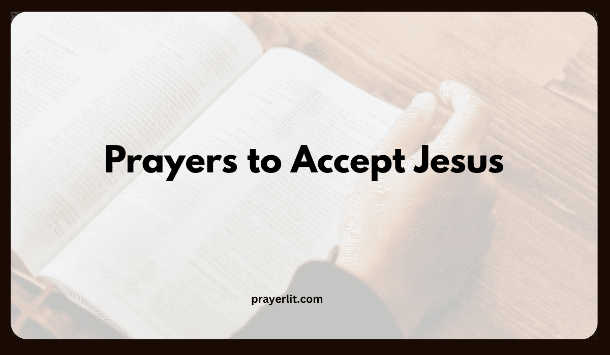 Prayers to Accept Jesus