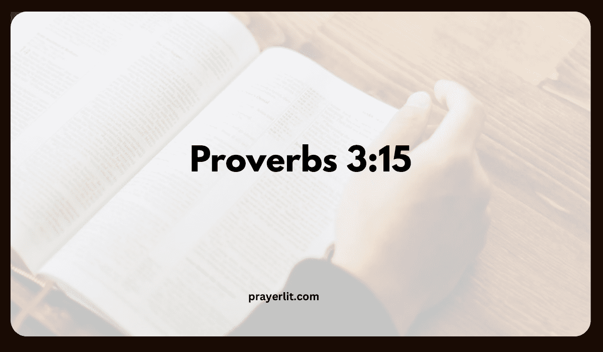 Proverbs 3:15 Meaning