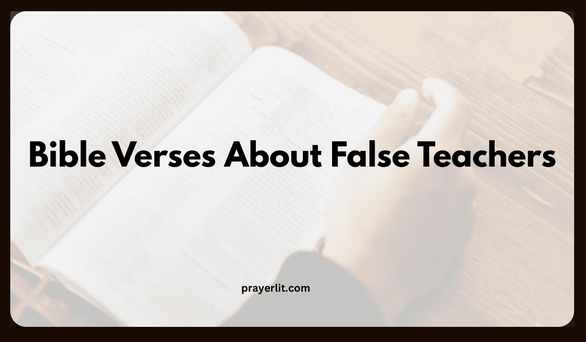 Bible Verses About False Teachers