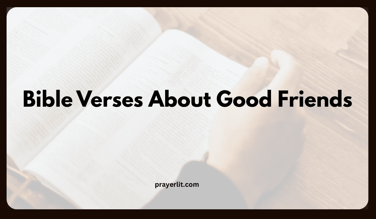 Bible Verses About a Good Friend
