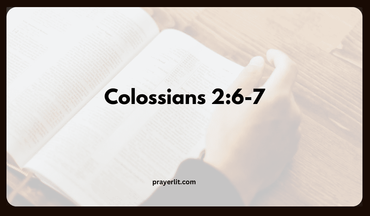 Colossians 2:6-7 Meaning