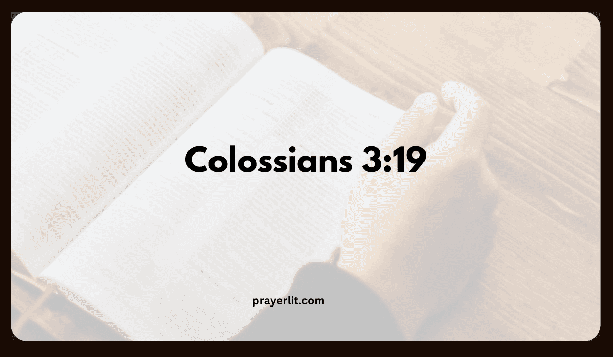 Colossians 3:19 Meaning 