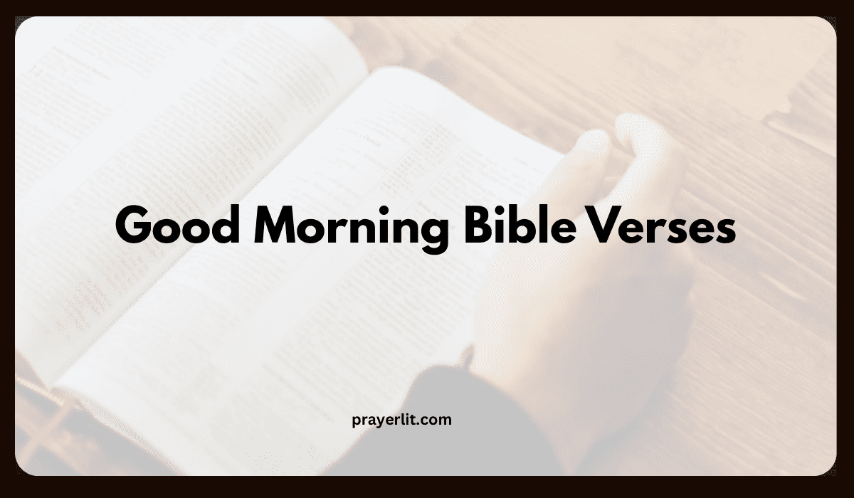 Good Morning Bible Verses