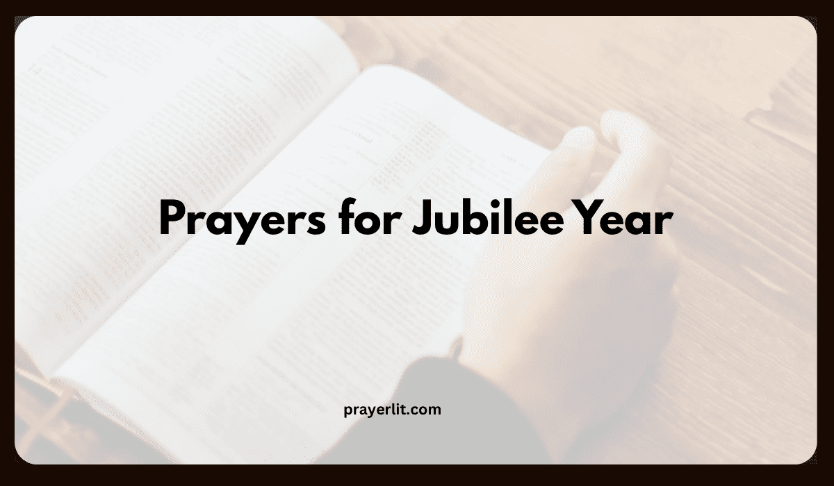 Prayers for Jubilee Year