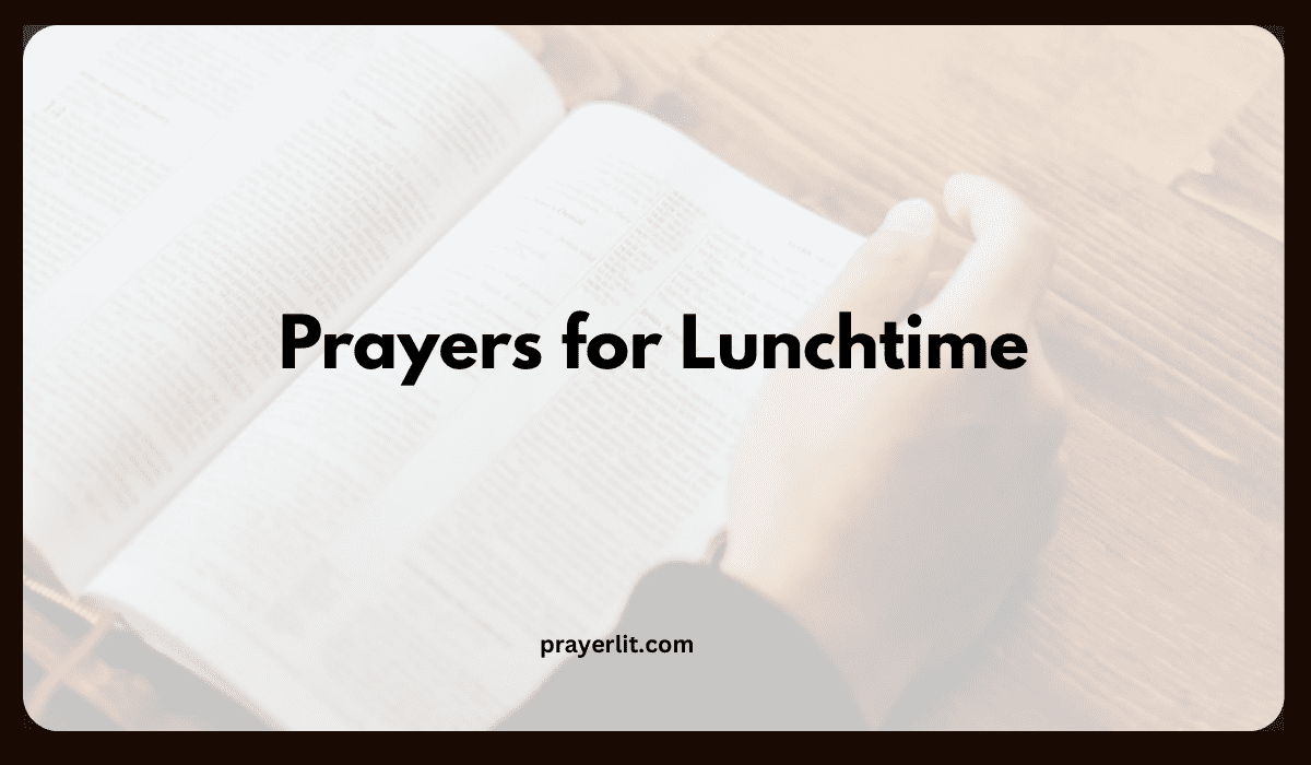 Prayers for Lunchtime