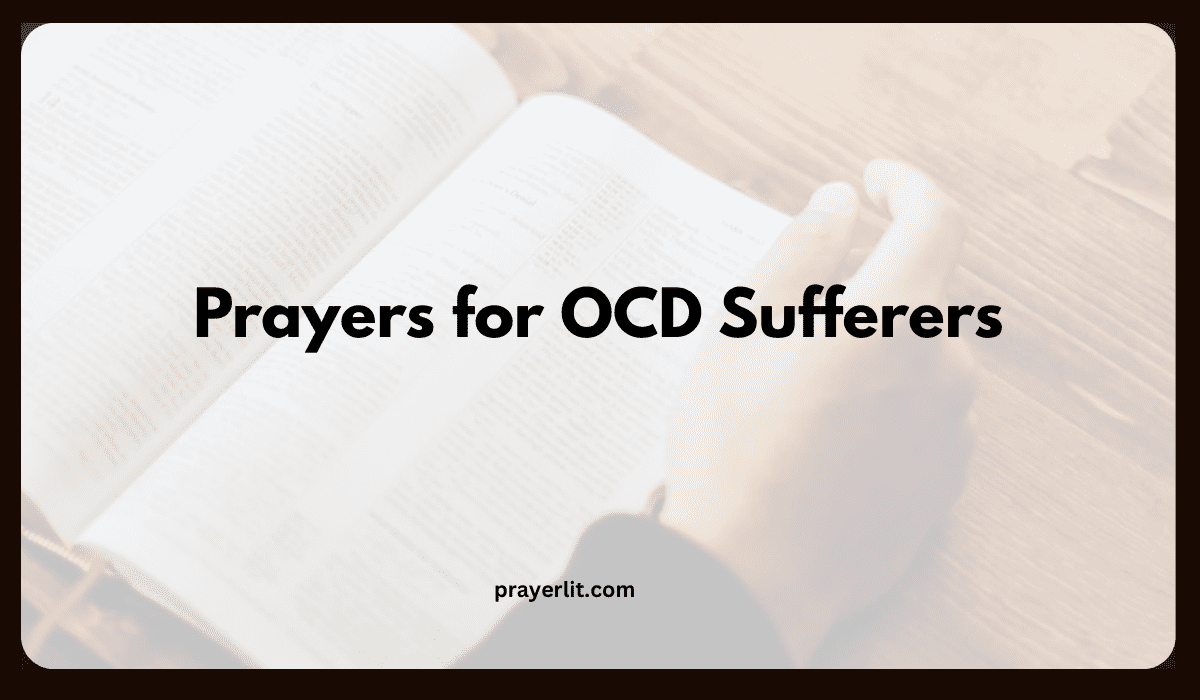 Prayers for OCD Sufferers