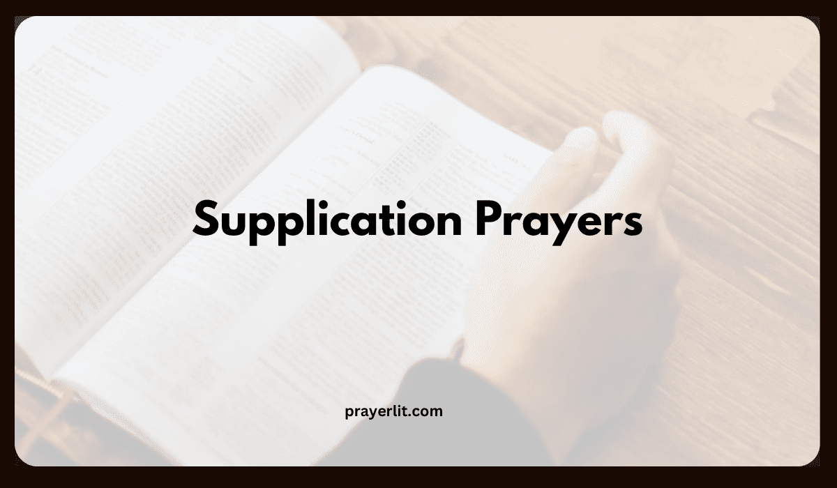 Supplication Prayers to God