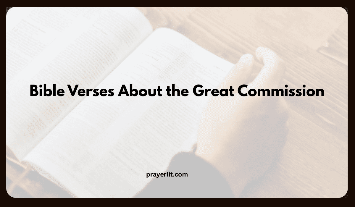 Bible Verses About the Great Commission